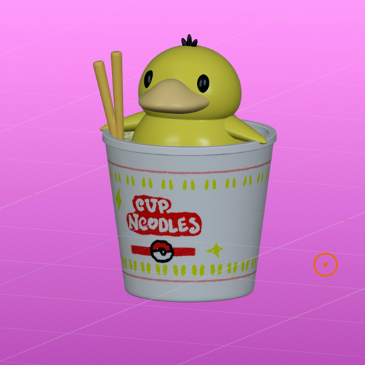 Pokemon psyduck psyduck duck Maruchan cup
