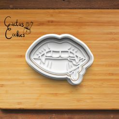 Bild4.jpg 3D file vampire lips Cookie Cutter・3D printable model to download
