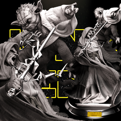 1.png Archivo 3D Darth Sidious Vs Yoda - Star Wars 3D Models - Tested and Ready for 3D printing・Plan para descargar y imprimir en 3D
