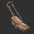 Stihl-lawnmower-3d.jpg Cortacésped profesional Stihl - Herramienta eléctrica de jardín - Imprimible en 3D con gran detalle