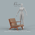 Joaquim-Tenreiro-Armchair-Miniature-Furniture-5.png Miniature Armchair, Joaquim Tenreiro Armchair-Inspired, MIniature Chair Furniture, Mini Chair , Dollhouse Chair