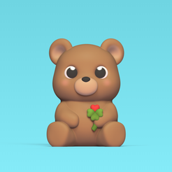 Cod36-Bear-Heart-and-Clover-1.png Archivo 3D Corazón de oso y trébol・Modelo imprimible en 3D para descargar