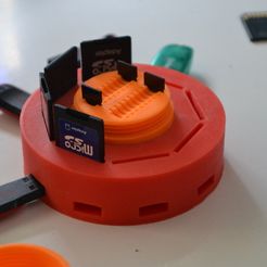 DSC_0002.JPG Free 3D file Micro SD Card + SD Card + USB flash drive organizer・3D printable model to download