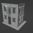 1.png European house facade with bay window 1/35 scale