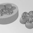 wf0.jpg Mold Lotus flower Florentine rosette onlay relief 3D print model