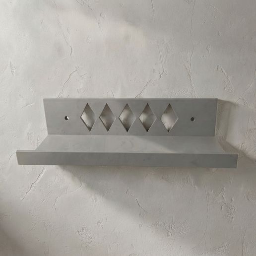 Medium Wall Ledge – 3D Printable Floating Shelf, Remote & Bottle Holder