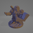 Dwarf-Hero-Cleric.png STL file Dwarf Cleric・Template to download and 3D print