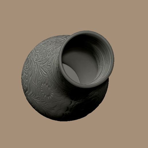 flower_vase_view_5_material.jpg flower vase with flower pattern