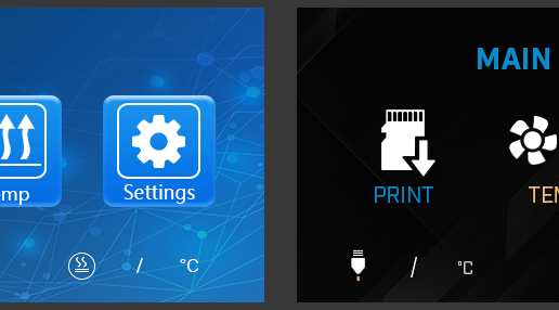 MAIN MENU | a PRINT ots ateley ES) Ender 5 Plus - LCD Screen Dark Theme v 1.0