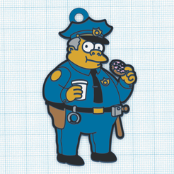 WIGGUM-001.png The Simpsons Chief Wiggum keychain