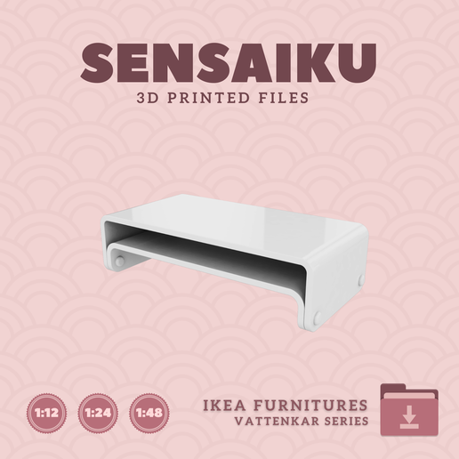 💻 VATTENKAR Laptop Monitor Stand for Miniature Dollhouse - IKEA - 3D ...