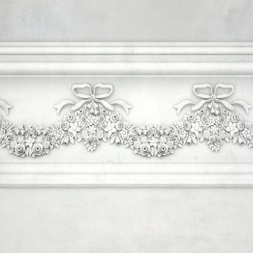 Cornice_Baroque_001.jpg Cornice Antique Decor Garland Flowers Baroque Style for CNC