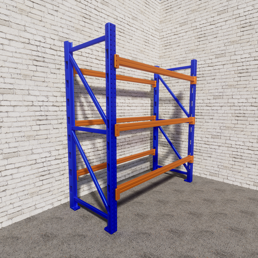 1:64 Industrial Pallet Racking - Adjustable and Modular!