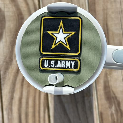 Military Star Lid Topper for 40oz Stanley – US Army Inspired 3D Print File 3D model