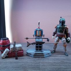 271901774_967178517544393_6968726168841931703_n.jpg Book of Boba Fett concept art armorstand and weapon rack for 6inch Black Series
