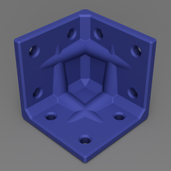 render.png Free STL file Corner Connector (50x50x50x5x5)・3D printable object to download, Wilko