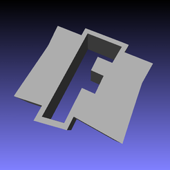 snapshot00.png STL-Datei Fortnite Logo Videogeme・3D-druckbare Vorlage zum herunterladen, sergiomdp01