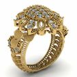 1.jpg diamond flowerRings  3d printable model
