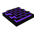 BW_Void-Cover-1.png Void Edition Brick Wall Keychain [4cm x 4cm x 8mm] - Low Poly Voxel Multi-Colour (.3mf) by BloccLab