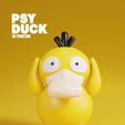 PSYDUCK-1-01.jpg Psyduck – Modelo 3D en dos versiones (flexible + articulado)