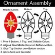 Xmas-Bulbs-Assembly.jpg Stained Glass Christmas Bulb Ornaments Multicolor Build STL Files