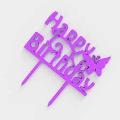 HB2.jpg Happy birthday - cake topper