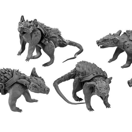 Download file dnd Giant Dire Rats (resin miniatures) • 3D print ...