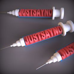 Just_say_no_syringe.669.jpg STL file Just Say No Syringe・3D printable model to download