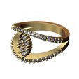 Tri-V-cluster-Double-Diamond-lip-ring-size7-02.jpg Fichier STL Bague de fiançailles à lèvres en forme de grappe de diamants taille US 7 Modèle d'impression 3D・Modèle à télécharger et à imprimer en 3D