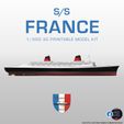 france.jpg Paquebot FRANCE (1960) ocean liner 1/600 print ready model kit