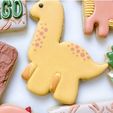 ed8534d1-d352-4d48-a782-0a63877e54d0.jpg 4 sizes - Mod Brontosaur Allosaur Dinosaur Cookie Cutter - SHARP cutting edges - So Versatile!