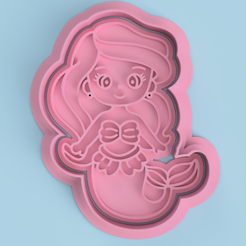 Sirena.png Mermaid cookie cutter (mermaid cookie cutter)
