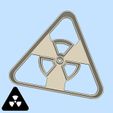 24-1.jpg Science and technology cookie cutters - #24 - radioactive symbol triangle