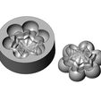 Mold-Corolla-Florentine-rosette-00.jpg Mold Corolla flower Florentine rosette onlay relief 3D print model
