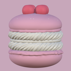 macarroncherry.png Archivo STL gratis Macarrón Cereza Box・Objeto para impresora 3D para descargar