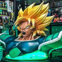 Preview11.jpeg Fichier 3D Modèle d'impression 3D du buste de Broly・Modèle à télécharger et à imprimer en 3D