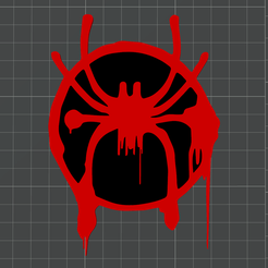 spider.png Spiderman Miles Morales Sprayed Superhero Logo - Spiderman