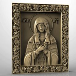 Umilenie.jpg STL-Datei Religious icon cnc art 3D model kostenlos・Modell zum 3D-Drucken zum herunterladen