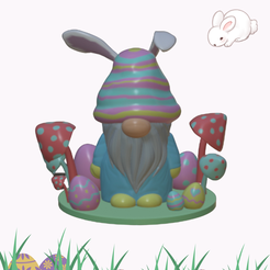 9807E33C-351A-4D73-AD00-04D76027AE45.png Fichier OBJ Gnome de Pâques avec œufs et champignons・Plan à imprimer en 3D à télécharger