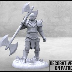 Thingiverse_Ad_1-01.jpg STL file Half-Orc Barbarian Tabletop Miniature・3D printable design to download