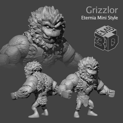 Grizzlor Eternia Mini Style Fichier STL LE STYLE DE GRIZZLOR ETERNIA MINI・Modèle à imprimer en 3D à télécharger