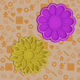 2.png flowers COOKIE CUTTER set of 2