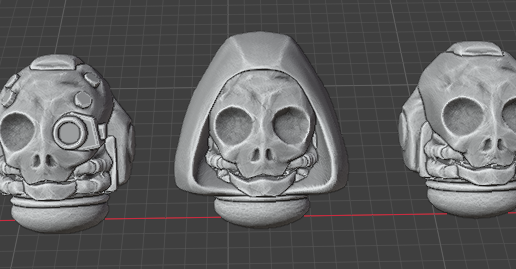 Custom Space Knight Chaplain Tortoise Skull Helmets