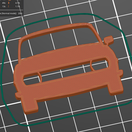 Wartburg 353 front key silhouette 3D model