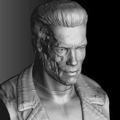 1-Decim.jpg STL file Terminator.T-800.Arnold Shwarzenegger. 3 parts STL.・3D print design to download