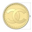 Chanel-Notched-pattern-coin-06.jpg CC fashion brand coin 3D print model