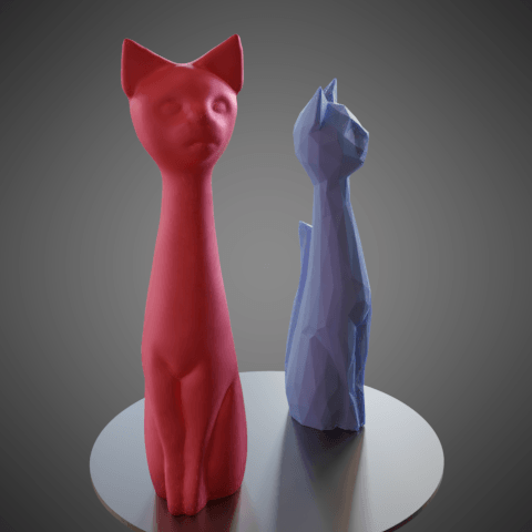 02.png Download STL file Cat cartoon style • 3D printer template, Vincent6m