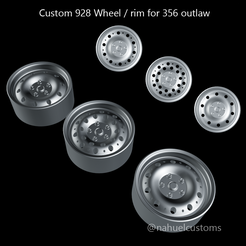 928-wheels.png Fichier STL Roue / jante 928 personnalisée pour 356 outlaw・Design à télécharger et à imprimer en 3D