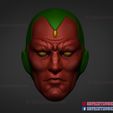 Vision_Head_3d_print_file_01.jpg Marvel Comic Vision Head Sculpt for Action Figures 3D print model