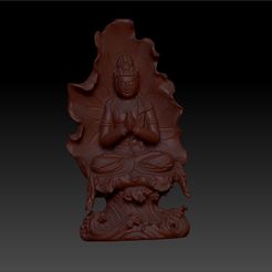 guanyinBuddhaA1.jpg STL-Datei guanyin buddha statue 3d model for cnc or 3d printing kostenlos・Modell zum 3D-Drucken zum herunterladen
